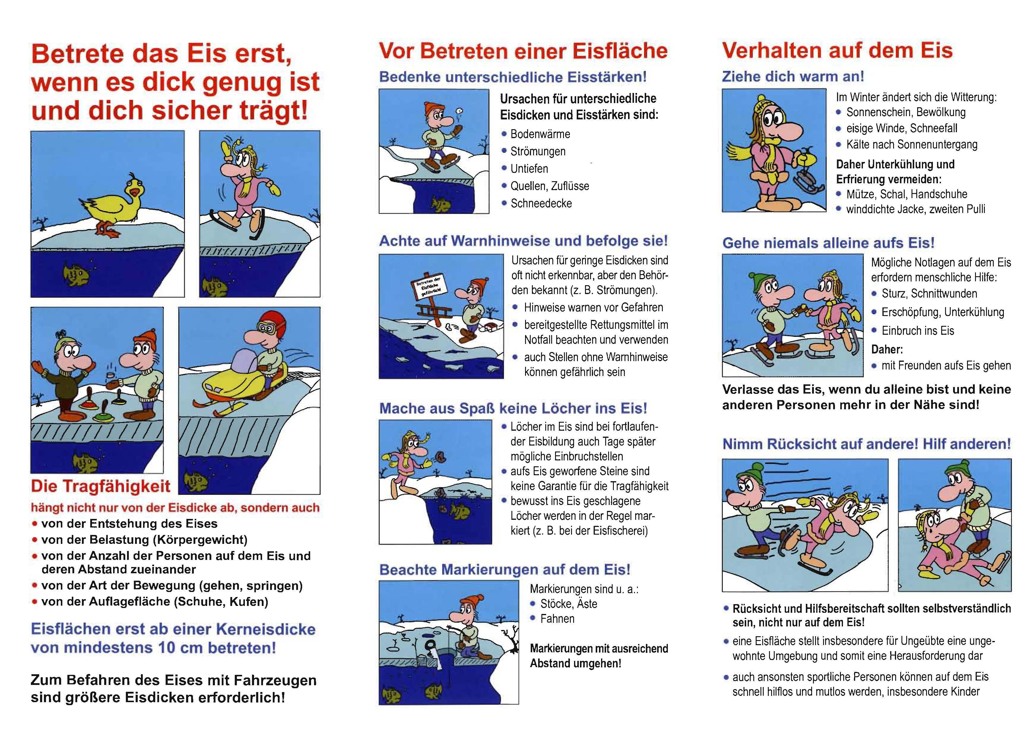 Wasserwacht Flyer mit Eisregeln Seite 2