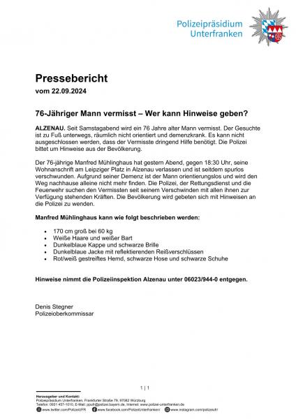 240922 PPUFR Vermissung Alzenau DS