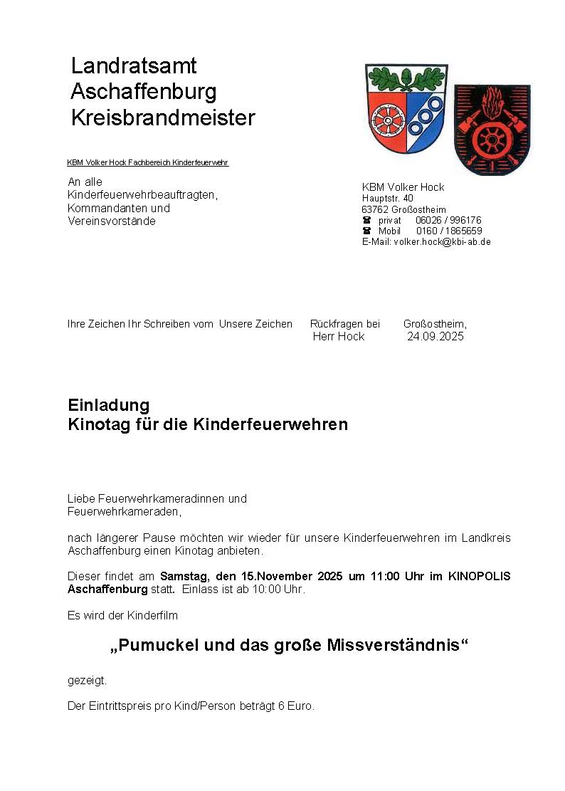 Einladung Kinderfeuerwehr Kinotag Seite 1