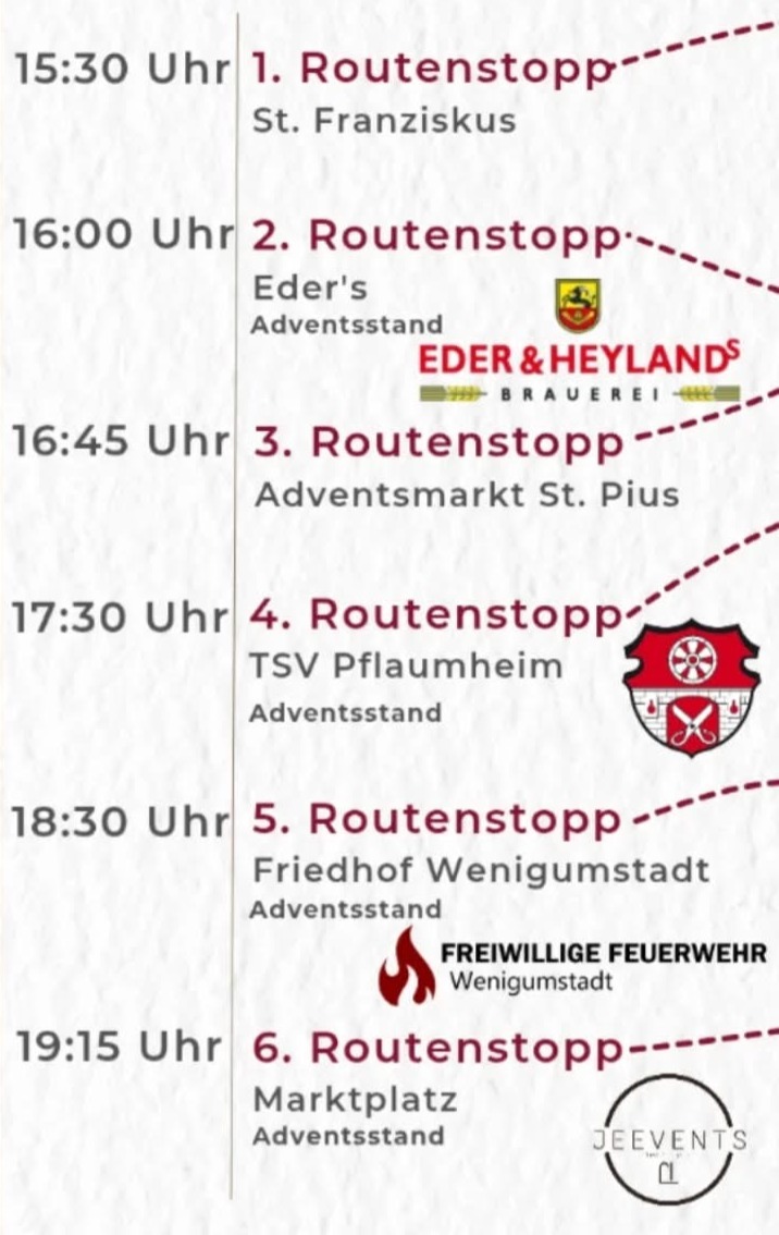 Lichterfahrt Grossostheim Routenplan