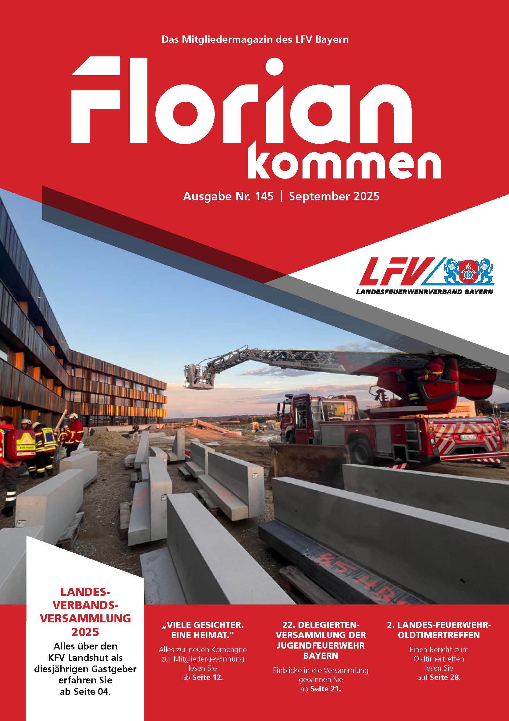Seite1 aus LFV Bayern Florian kommen Ausgabe Nr 145 aus 09 2025