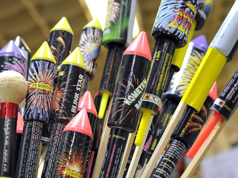 Silvester Feuerwerk Raketen
