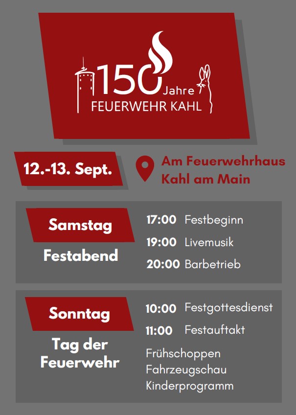 150 Jahre Jubiläum FF Kahl