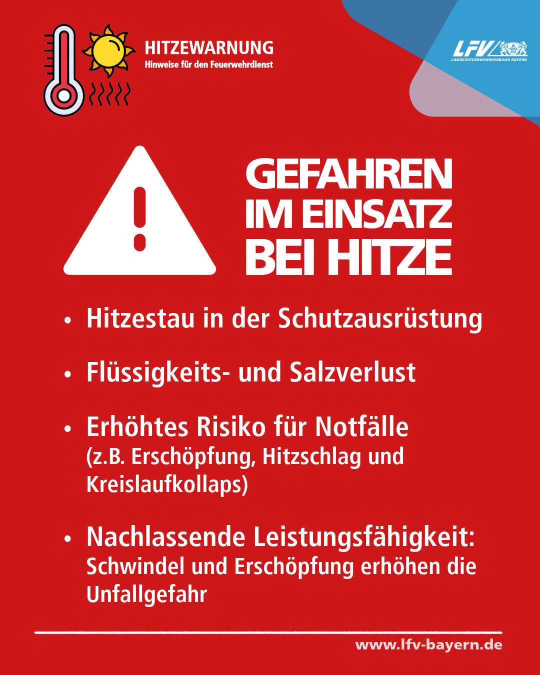 Hitzewarnung für den Feuerwehrdienst 2
