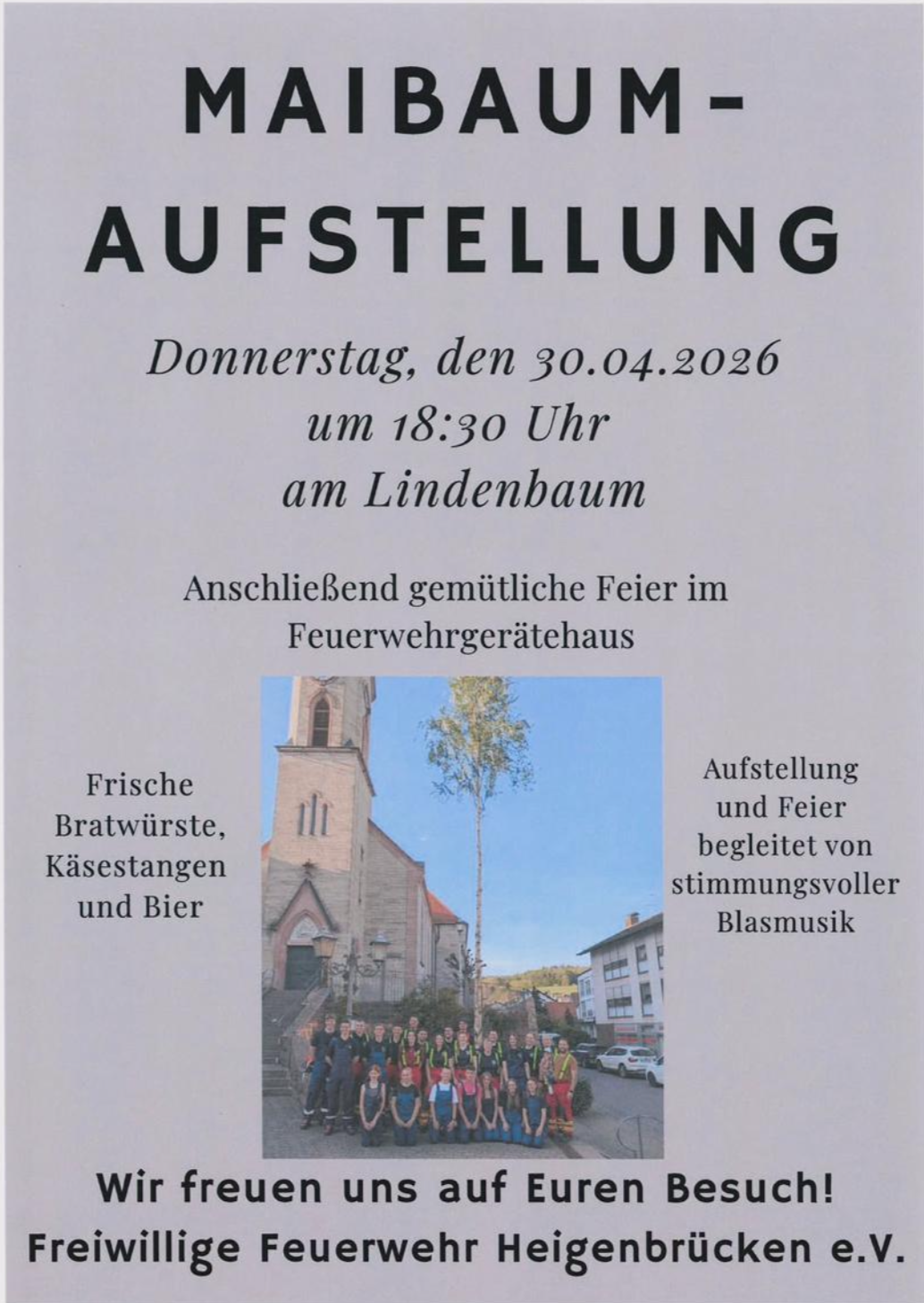 Maibaumaufstellung Heigenbrücken