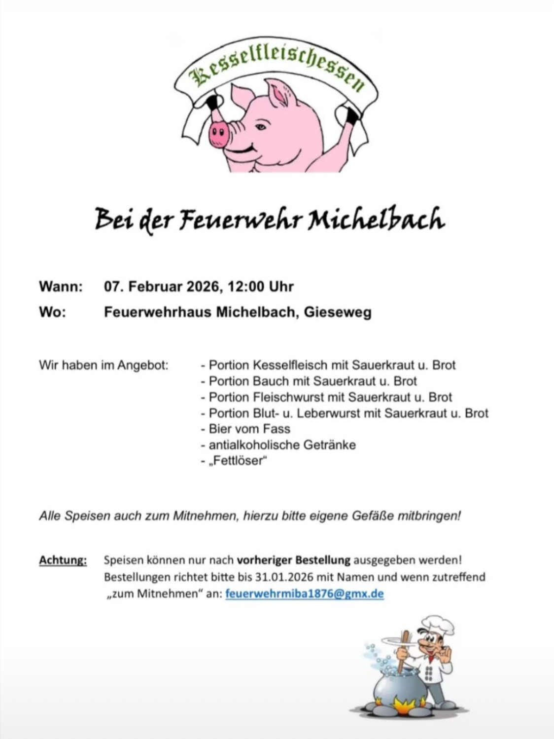 Schlachtfest Michelbach 2026